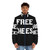 Stylish puffer jacket in a free cheese design, perfect for the Reservation Dogs fan - men front