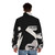 The Sound post punk and new wave inspired puffer jacket with retro black and white icon artwork - men back