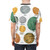 Detailed chart of ancient Roman coins printed on a high-quality t-shirt - men back