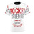Rocket science themed graphic t-shirt with text and elements