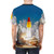 Person wearing a t-shirt with a playful rocket lolly design, celebrating the wonder of space. - men back
