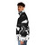Retro cassette tape puffer jacket with vintage 70s 80s 90s music design - men side left