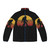 Retro puffer jacket with bigfoot silhouette and vintage sunset design