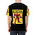 Vibrant yellow t-shirt featuring a stylized robotic animal hero character in an urban, pop culture inspired design. - men back