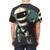 Illustration of a cool, heroic robot character on a t-shirt - men back