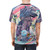 Colorful psychedelic t-shirt design featuring a trippy, surreal jackalope creature in a dreamlike, nature-inspired scene. - men back
