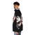 Wolf Puffer Jacket with Retro Painterly Design - men side left