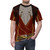 Stylized illustration of Commander Cullen from the Dragon Age video game series on a custom all-over-print t-shirt - men front