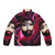 A cozy puffer jacket with a fun, bear-inspired design, perfect for LGBTQ+ and drag fashion enthusiasts.