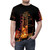 A bold all-over-print t-shirt design featuring the Rip Ride Rockit roller coaster at night. - men front