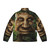 Puffer jacket featuring a wise, mystical oak tree meme design - Back