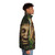 Puffer jacket featuring a wise, mystical oak tree meme design - men side right
