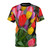Colorful tulip floral arrangement printed on a high-quality t-shirt