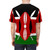 Vibrant Kenyan flag pattern printed on a high-quality t-shirt, perfect for travelers and sports fans. - men back