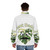 Person wearing a puffer jacket with a monstera deliciosa plant - men back