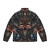 Dark fantasy puffer jacket with alien skull design - Back