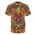 Colorful Mayan calendar-inspired graphic print on a high-quality t-shirt - Back