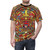 Colorful Mayan calendar-inspired graphic print on a high-quality t-shirt - men front