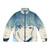 Rei Ayanami Neon Genesis Evangelion inspired puffer jacket with blue anime character design