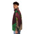 Iridescent and reflective puffer jacket with a prismatic, cosmic design - men side left