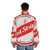 Red Stripe Bottle Cap Puffer Jacket with Jamaican-inspired design - men back