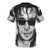 Monochrome portrait t-shirt featuring musician Richard Hawley - Back