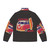 Red retro puffer jacket for outdoor adventures and lifestyle hobbies - Back