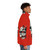 A red puffer jacket for boys, featuring a warm and cozy design for the winter season. - men side right