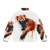 Red panda wearing a puffer jacket, watercolor animal art - Back