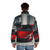 Red puffer jacket with Mclaren P1 supercar design - men back