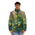 Wings of Fire Sundew and Willow fantasy puffer jacket with nature and leaf design - men front