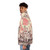 Fluffy goddess puffer jacket with amaterasu and wolf design - men side left