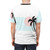 Vibrant 80s inspired beach party t-shirt with retro summer graphics - men back