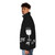A cozy puffer jacket with a wine-themed design for wine enthusiasts - men side left