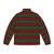 Freddy Krueger inspired red and green knit puffer jacket - Back
