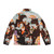 Colorful psychedelic flowers and mushroom puffer jacket - Back