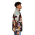 Colorful psychedelic flowers and mushroom puffer jacket - men side right