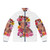 Flowerful Marsha P. Johnson inspired puffer jacket with flower power design