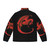 Red Dragon Puffer Jacket with fantasy design - Back