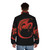 Red Dragon Puffer Jacket with fantasy design - men back