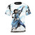 Waterbender Katara from Avatar the Last Airbender in a sumie watercolor and calligraphy-inspired AOP t-shirt design.