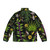 A puffer jacket featuring a botanical design of Florida native plants and flowers. - Back