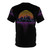 Retro-inspired t-shirt featuring a soundwave design in a vibrant, synthwave-inspired color palette - Back