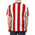 Retro-inspired red and white striped football jersey t-shirt - men back