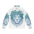 Floral lion puffer jacket featuring a surreal, nature-inspired design by artist Balazs Solti - Back