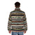 Puffer jacket with a retro music-inspired pattern - men back