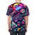 Retro tech-inspired t-shirt with a vibrant, colorful repeating pattern design - men back