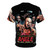 Stylized T-shirt design featuring a wrestling move or submission hold - Back