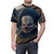 Creepy and sinister-looking clown character print on an all-over print t-shirt - men front