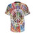 Retro tie-dye t-shirt with psychedelic peace sign design - Back